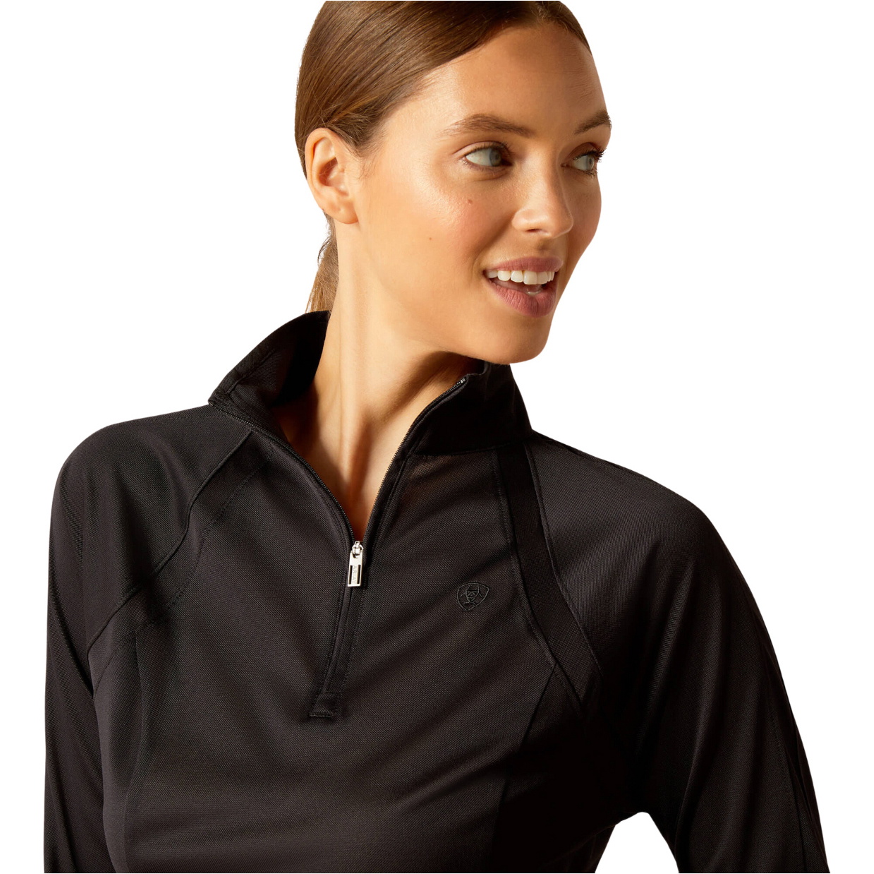 2025 Ariat Womens Sunstopper 3.0 1/4 Zip Baselayer 10049041 - Black